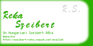 reka szeibert business card